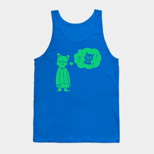 Thinking Cat Tank Top